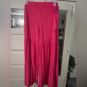Hot pink ruffle tiered pants size 3xl plus size brand new with tags!